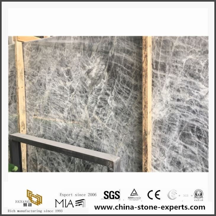 Natural Grey Marble / Snowy Mountain Marble Wall Tiles With Factory Price