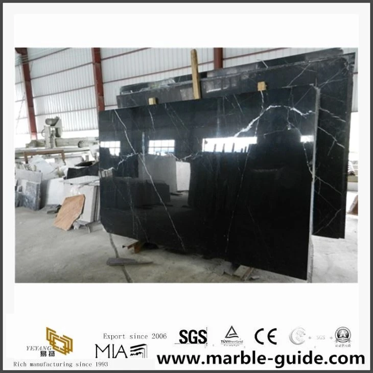 Nero Marquina Black Marble Quarry Slab Hot Sale