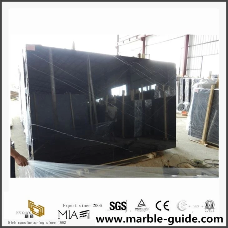 Nero Marquina Black Marble Quarry Slab Hot Sale