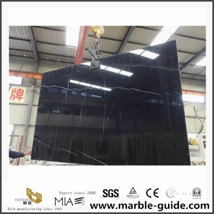 Nero Marquina Black Marble Quarry Slab Hot Sale