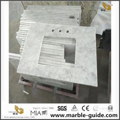Uusi Carrara White Marble Vanity Top tukkukauppa